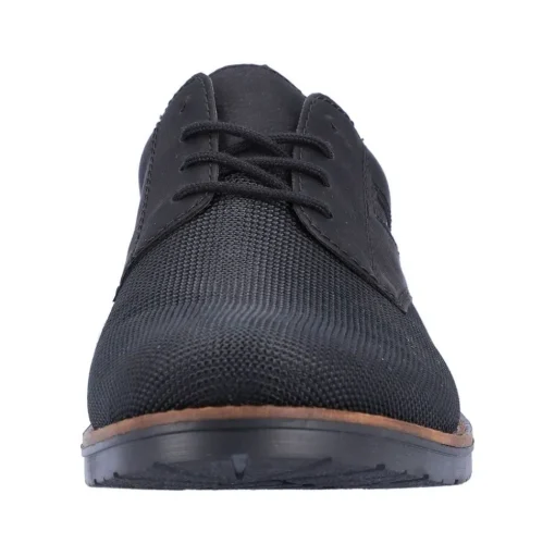 Rieker Antistress Herren Schnürschuh klassisch strukturiertes Obermaterial schwarz S22 14614-00