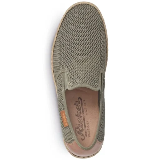 Rieker Antistress Herren Slipper Textil grün S13 B5276-54