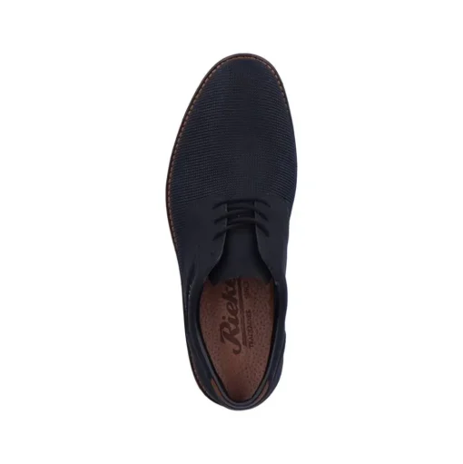 Rieker Antistress Herren Schnürschuh klassisch strukturiertes Obermaterial schwarz S22 14614-00