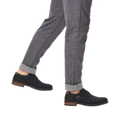 Rieker Antistress Herren Schnürschuh klassisch strukturiertes Obermaterial schwarz S22 14614-00
