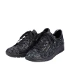 Rieker Damen Schnürschuhe schwarz-metallic S23 N3302-90