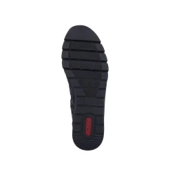Rieker Damen Schnürschuhe schwarz-metallic S23 N3302-90