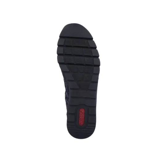 Rieker Damen Schnürschuhe schwarz-metallic S23 N3302-90