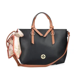 Rieker Damen Shopper abnehmbarer Schulterriemen Schleifen- Detail schwarz S13 H1507-00
