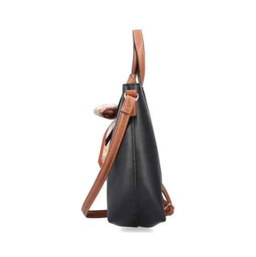 Rieker Damen Shopper abnehmbarer Schulterriemen Schleifen- Detail schwarz S13 H1507-00