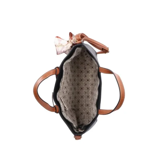 Rieker Damen Shopper abnehmbarer Schulterriemen Schleifen- Detail schwarz S13 H1507-00