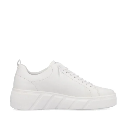 Rieker EVOLUTION Damen Sneaker Leder Plateau- Sohle Wechselfußbett weiß S13 W0500-80