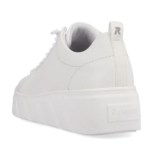 Rieker EVOLUTION Damen Sneaker Leder Plateau- Sohle Wechselfußbett weiß S13 W0500-80