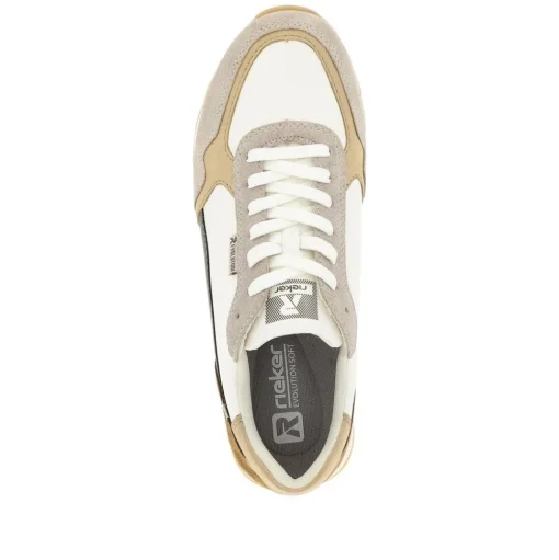 Rieker Evolution Herren Sneaker Leder Wechselfußbett beige S14 U0307-80