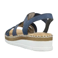 Rieker Keilsandalette blau Schlupf S14 V1206-14