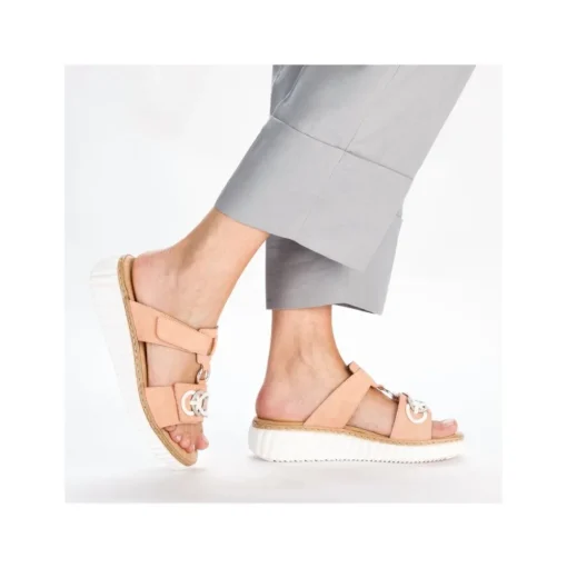 Rieker Pantolette H - Weite Extraweit apricot S14 63294-38