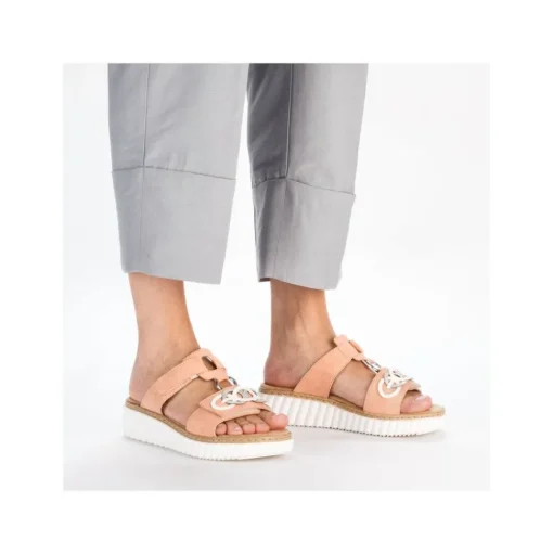 Rieker Pantolette H - Weite Extraweit apricot S14 63294-38