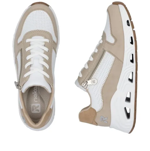 Rieker Revolution Sneaker weiss braun S15 N5204-80