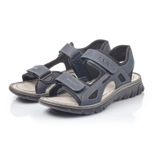 Rieker Sandale Trekking Klettverschluss blau 26761-14