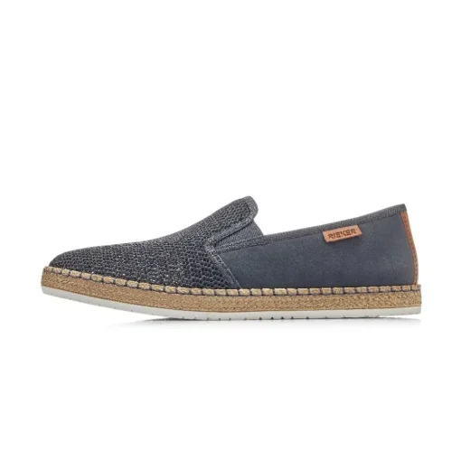 Rieker Slipper Gummizug blau B5265-14