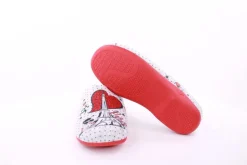 s`knöpfli Damen Hausschuh Pantolette Wechselfußbett Eifelturmmotiv grau S23 Z29378P