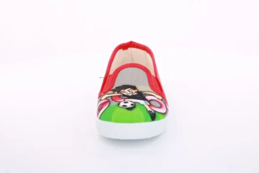 s`knöpfli Kinder Hausschuh Schlupfschuh Fussball- Motiv grau S13 V28902