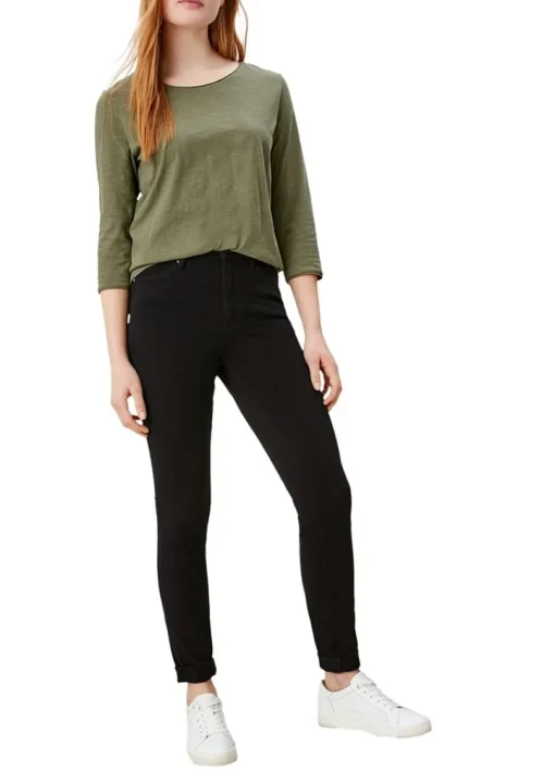 s.Oliver Damen Jeans Skinny hoher Bund 5-Pocket-Form schwarz S23 2110558