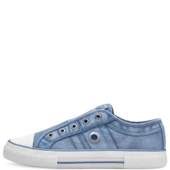 s.Oliver Damen Stoff- Sneaker Slipper sportlich grün, blau S14 5-24708-42