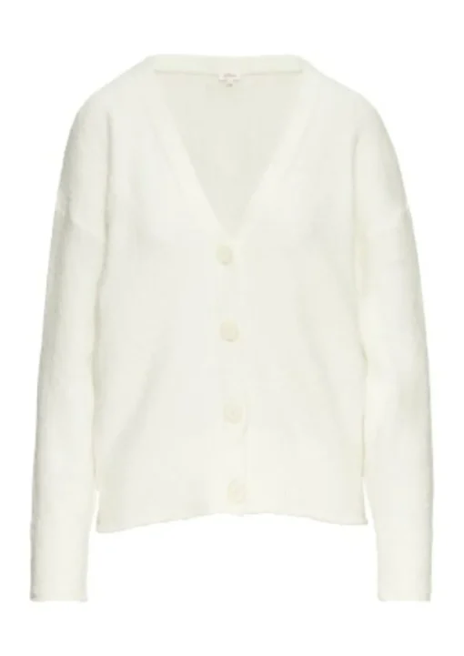 s.Oliver Eleganz Strickjacke Damen weiß&braun 2151607