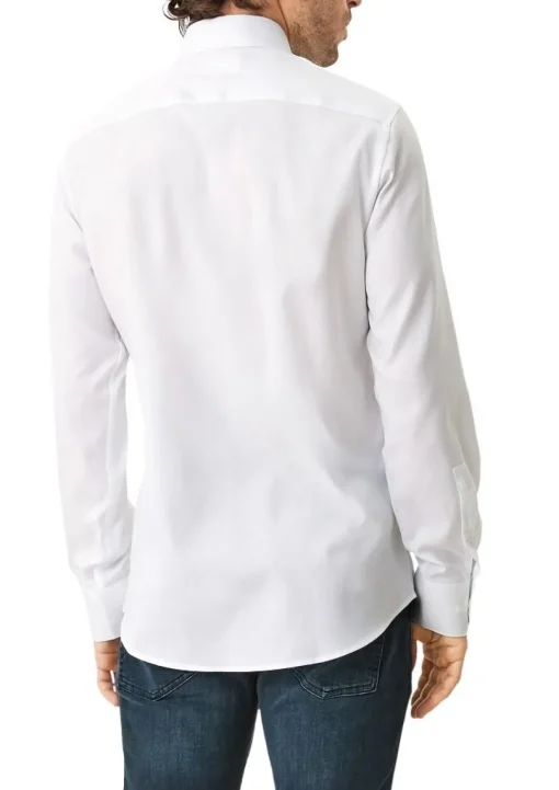 s.Oliver Hemd Langarm Slim Fit Kentkragen Manschetten weiß S21 2107821