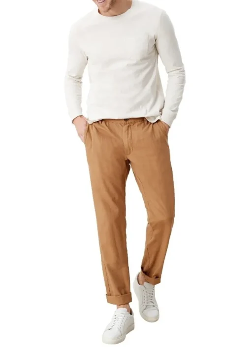 s.Oliver Herren Chino- Hose Leinenmix 5- Pocket- Form braun S12 2113857