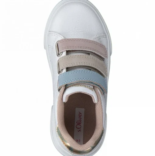 s.Oliver Sneaker Kinder Mädchen Klettverschluss weiß S12 5-5-34201-28