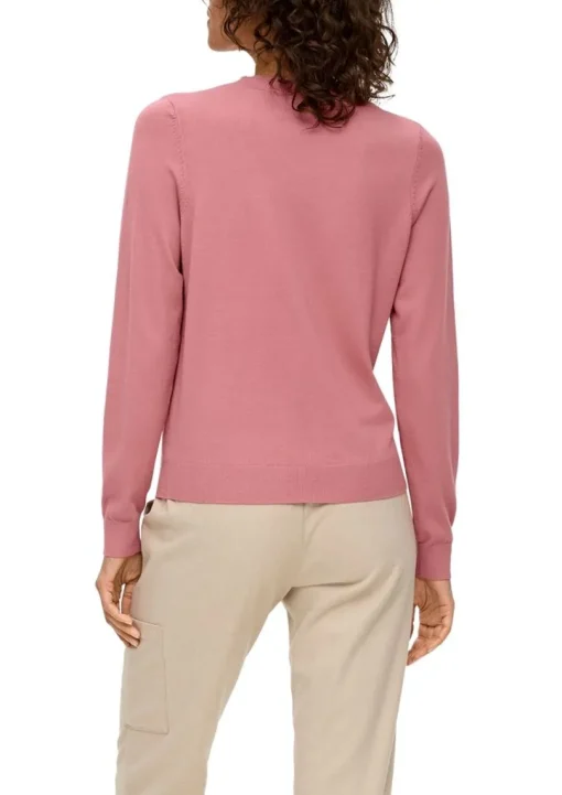 S.Oliver Strickpullover aus Viskosestretch orange, schwarz S14 2135257