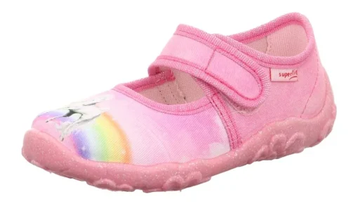 superfit Hausschuh BONNY mit Klettverschluss rosa S23  1-000281-5540