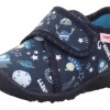 superfit Kinder Hausschuh SPOTTY Klettverschluss DUNKELBLAU 1-009246-8120