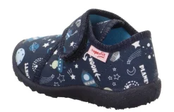 superfit Kinder Hausschuh SPOTTY Klettverschluss DUNKELBLAU 1-009246-8120