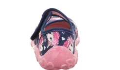 superfit Kinder Hausschuh BONNY Klettverschluss DUNKELBLAU EINHÖRNER 1-800283-8090