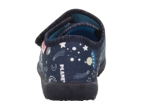 superfit Kinder Hausschuh SPOTTY Klettverschluss DUNKELBLAU 1-009246-8120