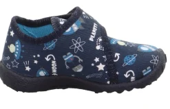 superfit Kinder Hausschuh SPOTTY Klettverschluss DUNKELBLAU 1-009246-8120