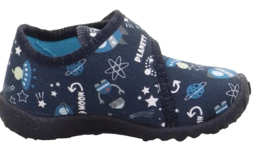 superfit Kinder Hausschuh SPOTTY Klettverschluss DUNKELBLAU 1-009246-8120