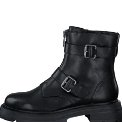 Tamaris Boots Stiefeletten Leder Zierschnallen schwarz S23 1-25320-41