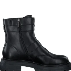 Tamaris Boots Stiefeletten Leder Zierschnallen schwarz S23 1-25320-41
