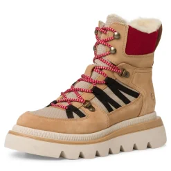 Tamaris Damen Schnürboots DUOtex- Membran Warmfutter Wechselfußbett beige S23 1-26284-41