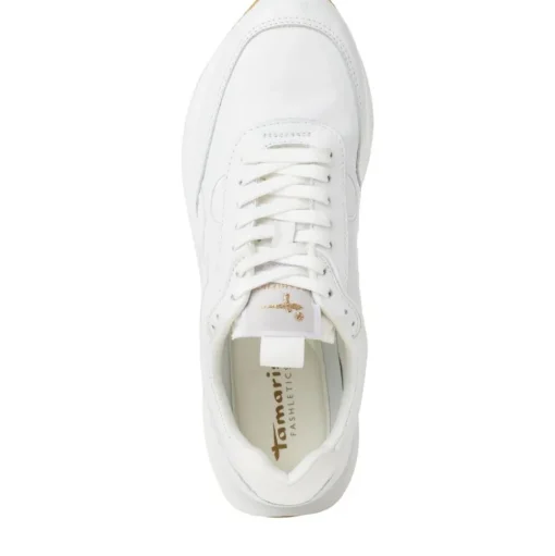 Tamaris FASHLETICS Sneaker Wechselfußbett weiß, blau S12  1-1-23747-28