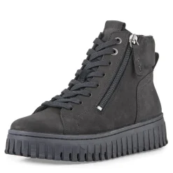 Tamaris Lederstiefelette Schnürung Reißverschluss GRAU OLIVE SCHWARZ 1-25206-43