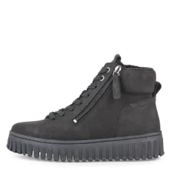 Tamaris Lederstiefelette Schnürung Reißverschluss GRAU OLIVE SCHWARZ 1-25206-43