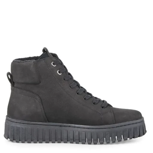 Tamaris Lederstiefelette Schnürung Reißverschluss GRAU OLIVE SCHWARZ 1-25206-43