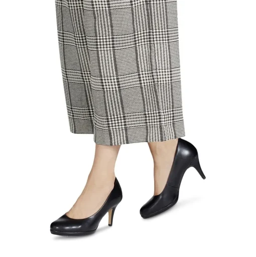 Tamaris Pumps Stiletto- Absatz TOUCHit Fußbett old rose und schwarz S12 1-1-22444-28