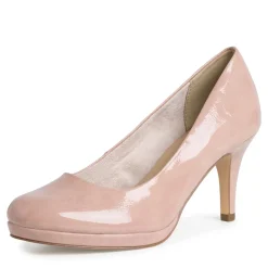 Tamaris Pumps Stiletto- Absatz TOUCHit Fußbett old rose und schwarz S12 1-1-22444-28