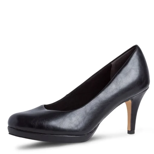Tamaris Pumps Stiletto- Absatz TOUCHit Fußbett old rose und schwarz S12 1-1-22444-28