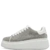 Tamaris Sneaker Strasssteine Plateausohle grau 1-23773-42